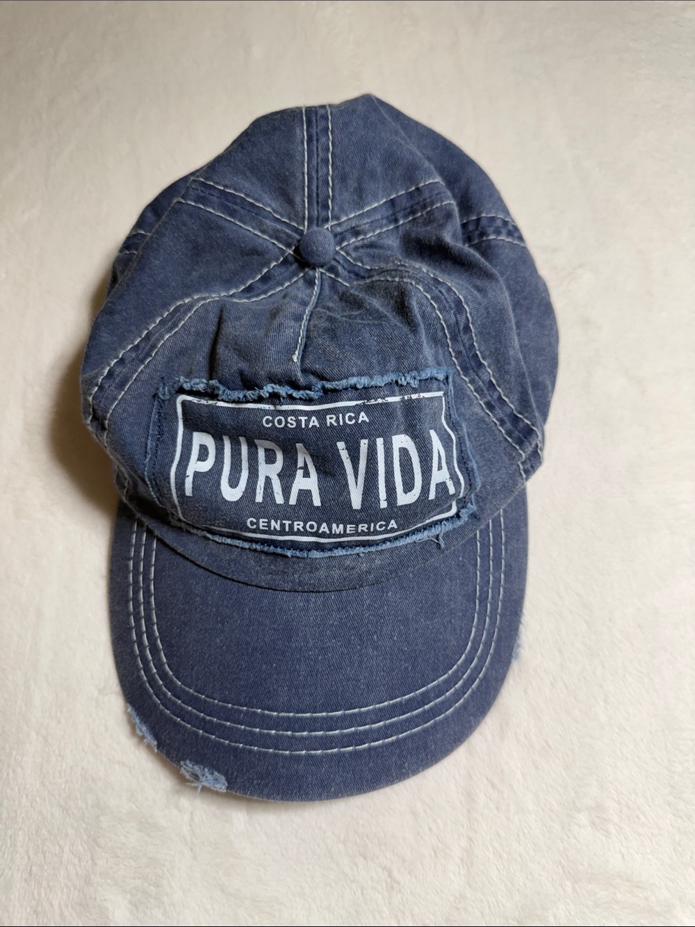 Pura Vida Navy Distressed Baseball Cap